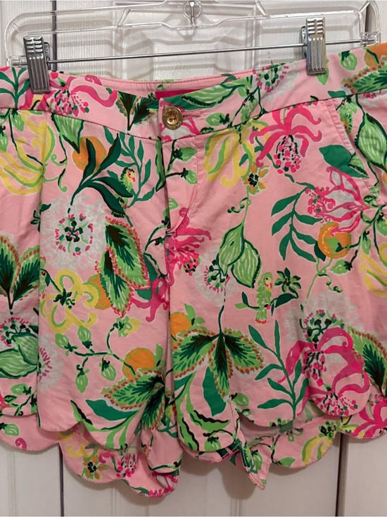 Lilly Pulitzer Pants - Lilly Pulitzer Pink Floral Scalloped-Hem Shorts